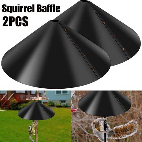 sheet metal baffle|sheet metal squirrel guard.